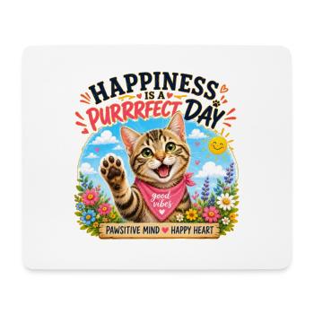 Perfect day of purrs - Mouse Pad (horizontal) - white - Front