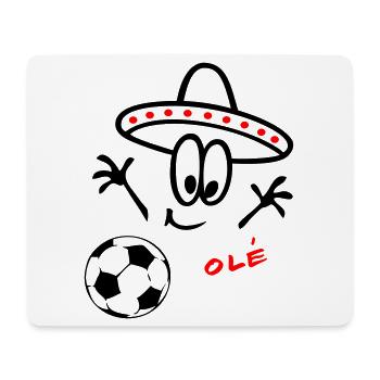 Sombrero Fußball  - Mousepad (Querformat) - Weiß - Vorne
