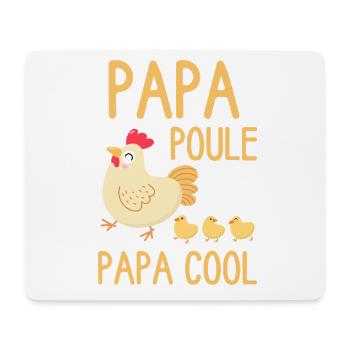 Papa Poule Papa Cool - Tapis de souris (format paysage) - blanc - Devant