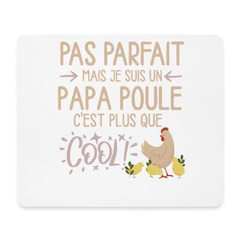 Papa Poule Fier et Protecteur - Tapis de souris (format paysage) - blanc - Devant