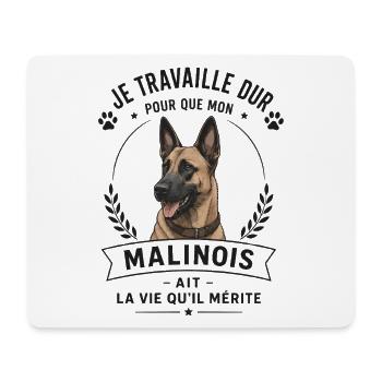 Humour chien malinois race de chien - Tapis de souris (format paysage) - blanc - Devant