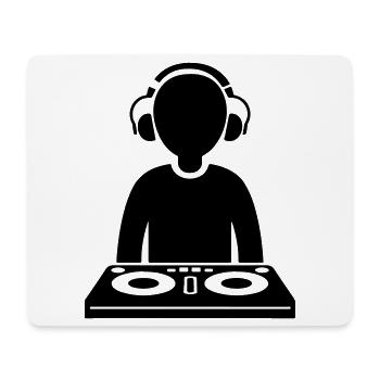 DJ Turntables Party - Mousepad (Querformat) - Weiß - Vorne