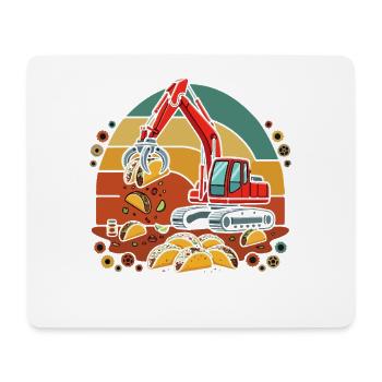 Bau-Taco Grabung - Mousepad (Querformat) - Weiß - Vorne