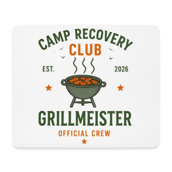 Grillmeister – Camp Recovery Club Crew - Mousepad (Querformat) - Weiß - Vorne