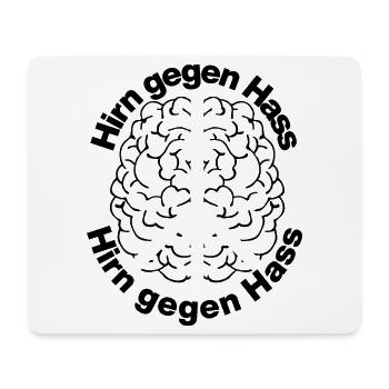 HIRN GEGEN HASS FÜR HALTUNG UND GEGEN RECHTE PEACE - Mousepad (Querformat) - Weiß - Vorne