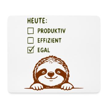 Faules Faultier Motivationscheck - Mousepad (Querformat) - Weiß - Vorne