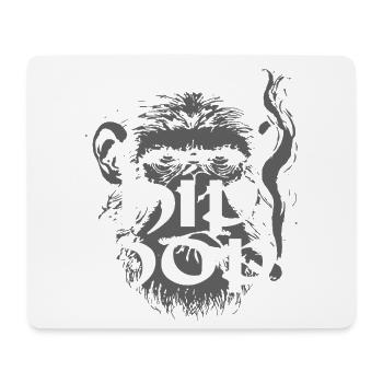 Singe Hip Hop - Tapis de souris (format paysage) - blanc - Devant
