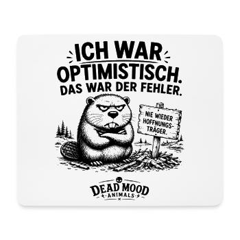Lustiger Biber | Sarkasmus, Schwarzer Humor  - Mousepad (Querformat) - Weiß - Vorne