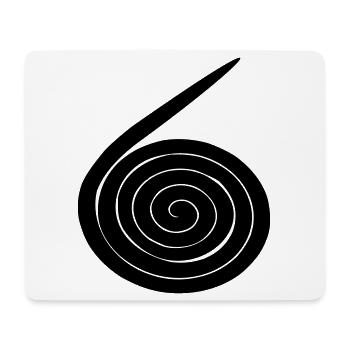 Number 6 Snail - Mouse Pad (horizontal) - white - Front