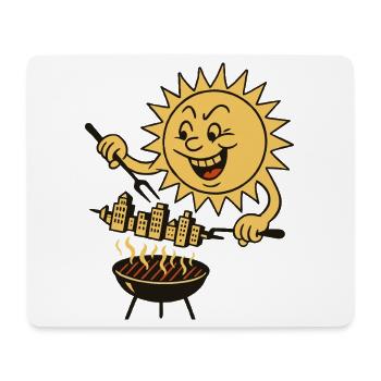 Soleil Grilleur Citadin canicule  - Tapis de souris (format paysage) - blanc - Devant
