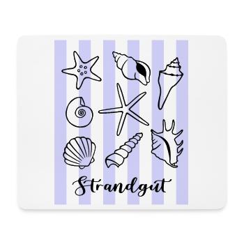 Strandgut Muscheln Seesterne und Krebs - Mousepad (Querformat) - Weiß - Vorne