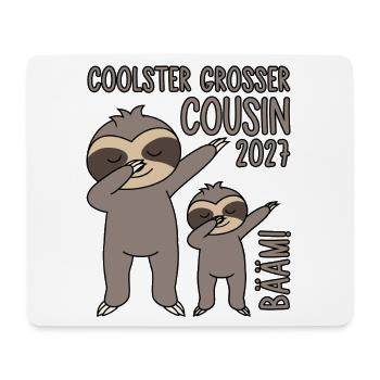 Bääm! Coolster großer Cousin 2027 Dabbing Faultier - Mousepad (Querformat) - Weiß - Vorne