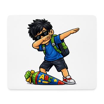 Dabbing ABC-Schütze schwarze Haare - Mousepad (Querformat) - Weiß - Vorne