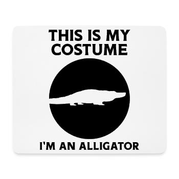 Alligator Silhouette Reptil - Mousepad (Querformat) - Weiß - Vorne