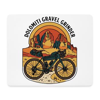 Dolomiti Gravel Grinder Retro-Motorrad - Mousepad (Querformat) - Weiß - Vorne