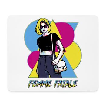 Femme Fatale Pop Art - Mousepad (Querformat) - Weiß - Vorne