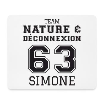 Team Nature Deconnexion 63 Simone T-Shirt Cadea... - Tapis de souris (format paysage) - blanc - Devant