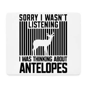 Antelope Funny Animal Saying Humor Safari - Mouse Pad (horizontal) - white - Front