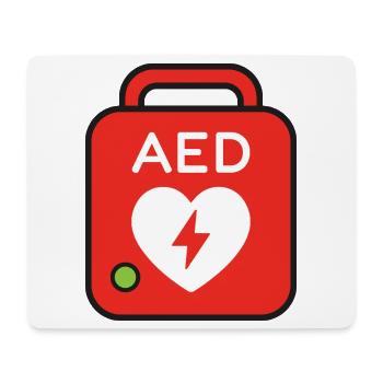 AED Defibrillator - Mouse Pad (horizontal) - white - Front