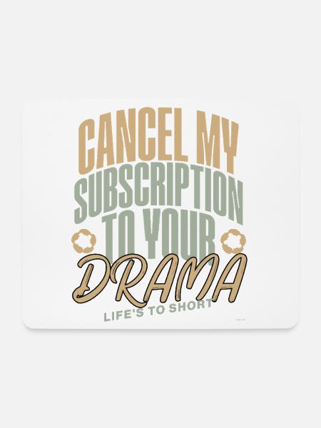 Drama-Typografie-Design abbrechen - Mousepad (Querformat) - Weiß