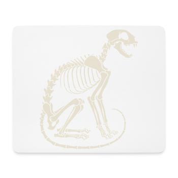 Skelett Katze - Mousepad (Querformat) - Weiß - Vorne