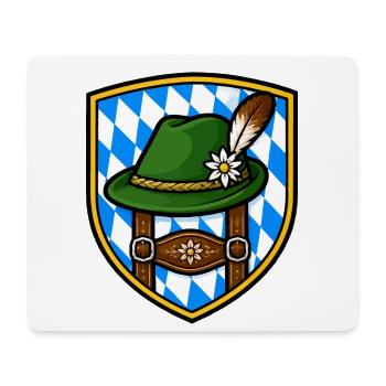 Bayerisches Edelweiß Schild - Mousepad (Querformat) - Weiß - Vorne