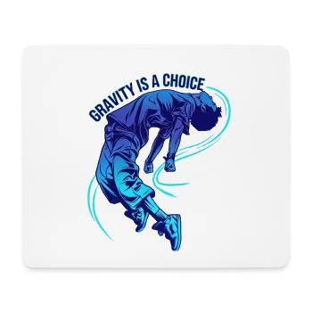 Gravitation ist eine Wahl - Mousepad (Querformat) - Weiß - Vorne