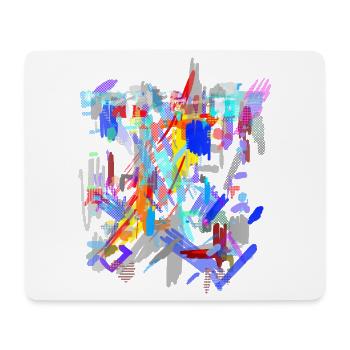 Farben Muster Abstrakt - Mousepad (Querformat) - Weiß - Vorne