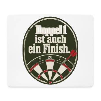 Doppel 1 ist auch ein Finish Vintage Darts Schild - Mousepad (Querformat) - Weiß - Vorne