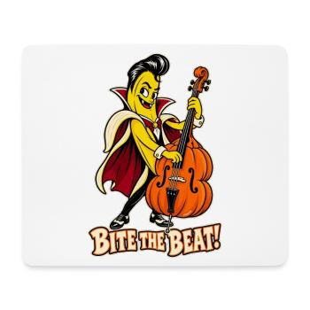Bite the Beat! – Halloween Rockabilly-Banane - Mousepad (Querformat) - Weiß - Vorne