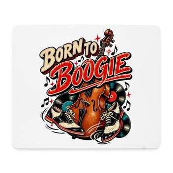 Born to Boogie – Rockabilly Tanz & Musik - Mousepad (Querformat) - Weiß - Vorne