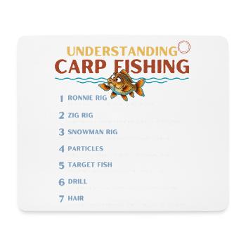 Geheimsprache des Karpfenfischens verstehen Band 3 - Mousepad (Querformat) - Weiß - Vorne