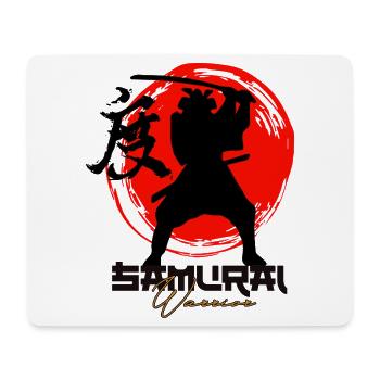 Roter Kreis-Krieger-Silhouette - Mousepad (Querformat) - Weiß - Vorne