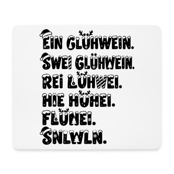 Lustiges Geschenk Glühwein Weihnachten Besoffen - Mousepad (Querformat) - Weiß - Vorne