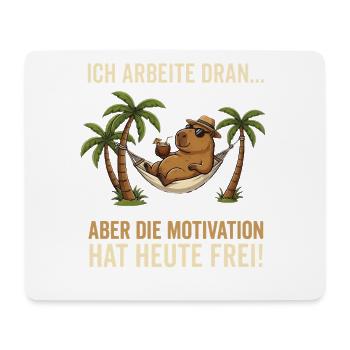 Capybara Entspannt lustiger Spruch  - Mousepad (Querformat) - Weiß - Vorne