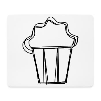 Popcorn handgezeichnet - Mousepad (Querformat) - Weiß - Vorne