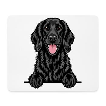 Flat Coated Retriever - Mousepad (Querformat) - Weiß - Vorne