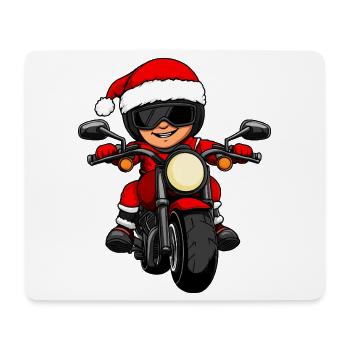 Motorradfahrer Weihnachten - Mousepad (Querformat) - Weiß - Vorne