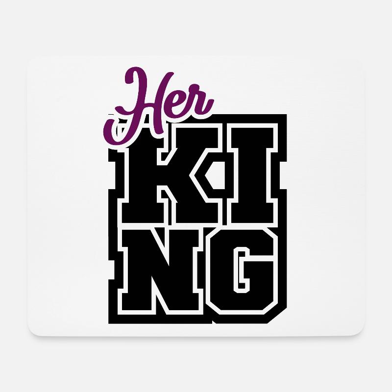Valentinstag| Her King|His Queen - Mousepad (Querformat) - Weiß