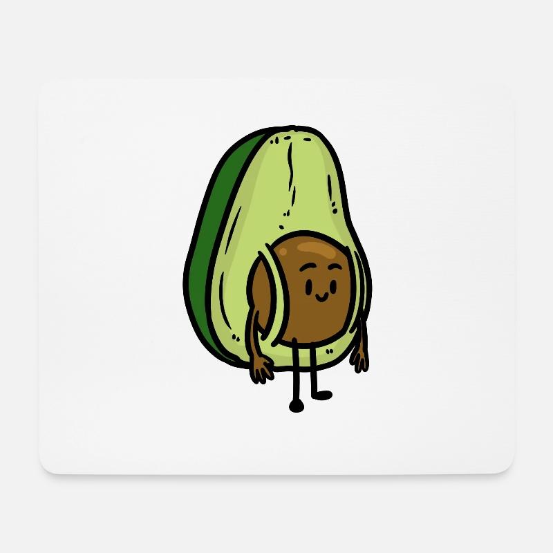 Traveler Avocado - Mousepad (Querformat) - Weiß