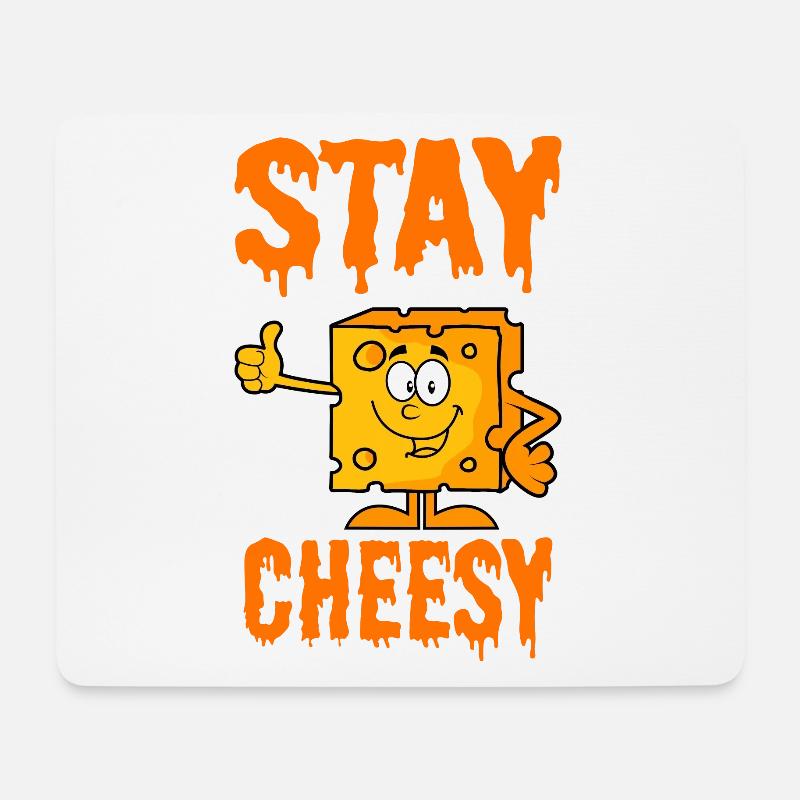 Restez fromage au fromage - Tapis de souris (format paysage) - blanc