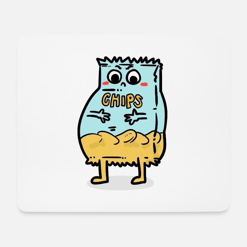 Fatboy Chips - Mousepad (Querformat) - Weiß