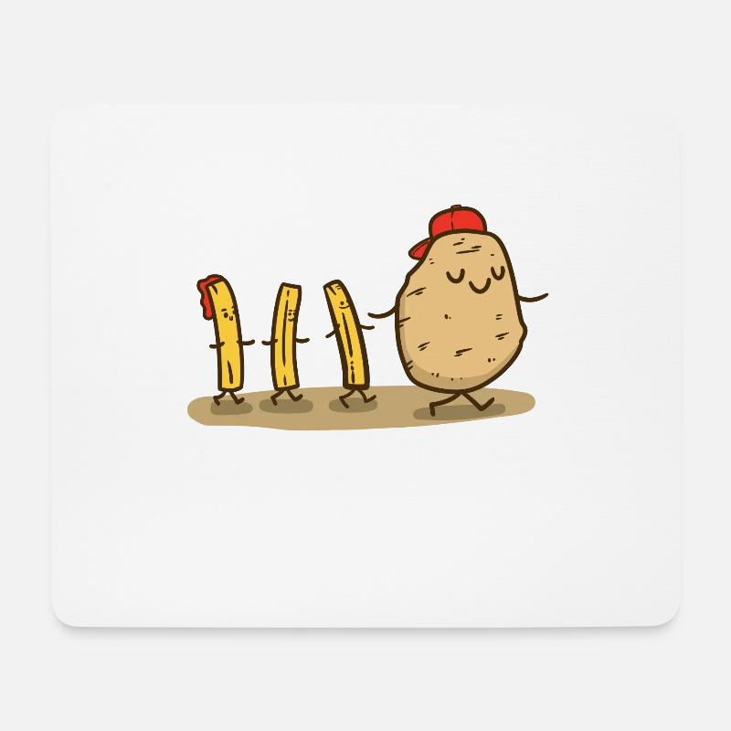 Potato Scheiß auf die Hater - Mousepad (Querformat) - Weiß