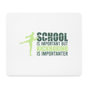 Kick Boxing is Importanter - Mousepad (Querformat) - Weiß - Vorne