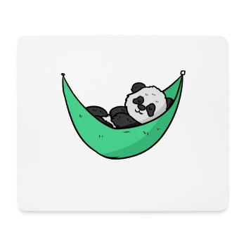 Bébé Panda Sur L’hamac Mignon - Tapis de souris (format paysage) - blanc - Devant