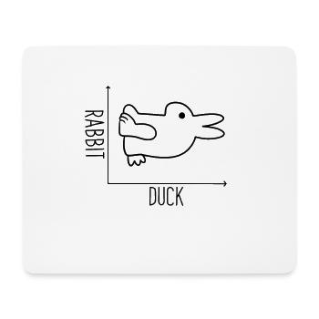 Duck x rabbit graph irony - Mouse Pad (horizontal) - white - Front