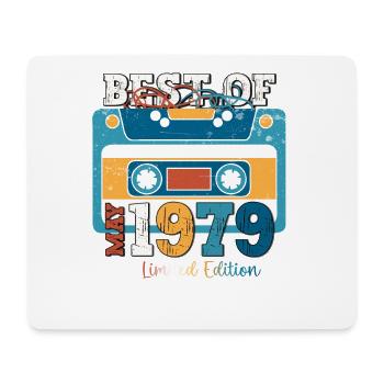 44th Birthday Man Cassette May Year 1979 - Mouse Pad (horizontal) - white - Front