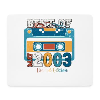 20. Geburtstag Mann Kassette Mai Jahrgang 2003 - Mousepad (Querformat) - Weiß - Vorne
