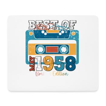 65 Geburtstag Mann Kassette May Jahrgang 1958 - Mousepad (Querformat) - Weiß - Vorne
