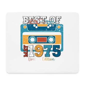 48 Birthday Man Cassette May Vintage 1975 - Mouse Pad (horizontal) - white - Front